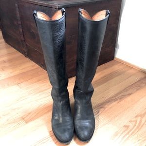 Frye Tall Dorado Riding Boots Gray Size 9